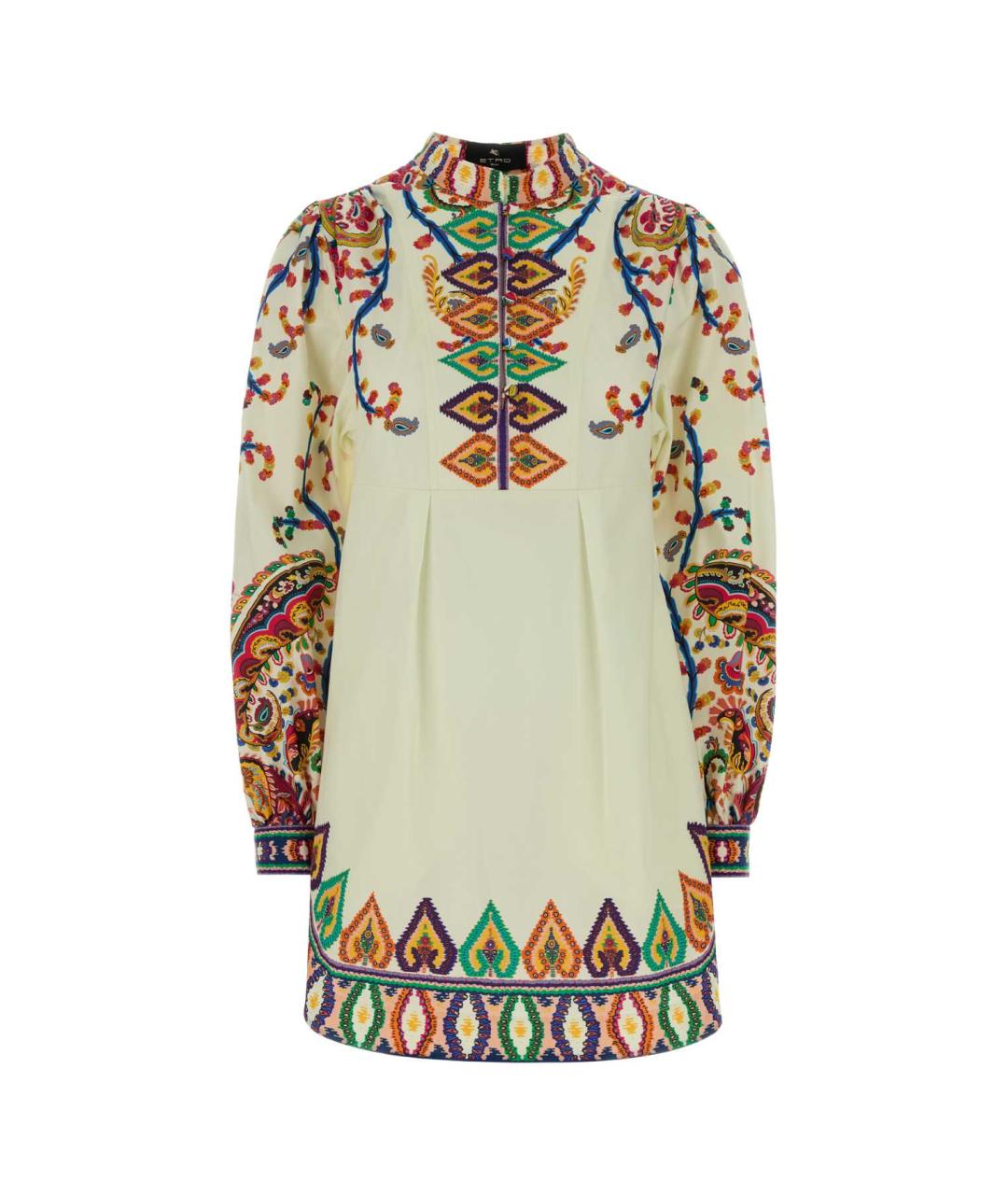 ETRO Желтое хлопковое повседневное платье, фото 1