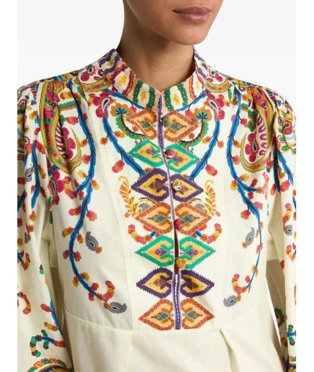 ETRO Желтое хлопковое повседневное платье, фото 3