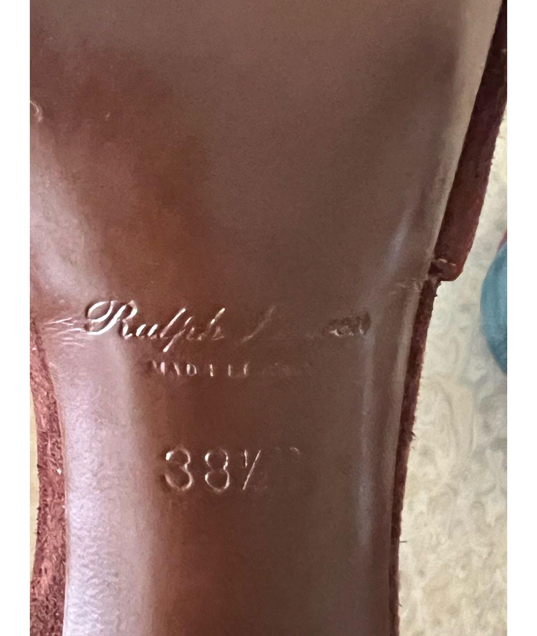 RALPH LAUREN Мульти замшевые босоножки, фото 4