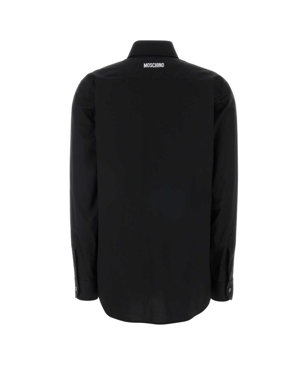 MOSCHINO Черная хлопковая рубашка, фото 2
