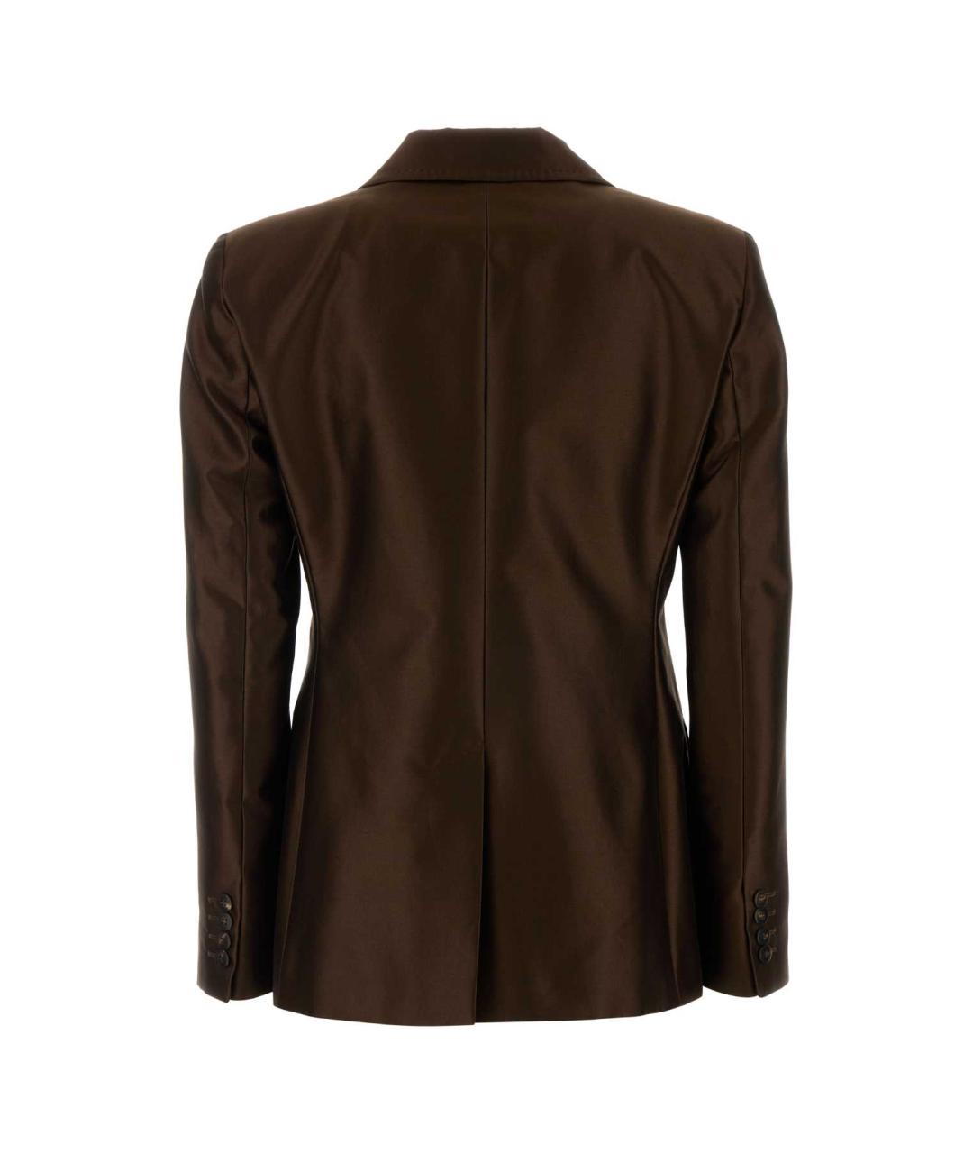 MAX MARA STUDIO Коричневый хлопковый жакет/пиджак, фото 2