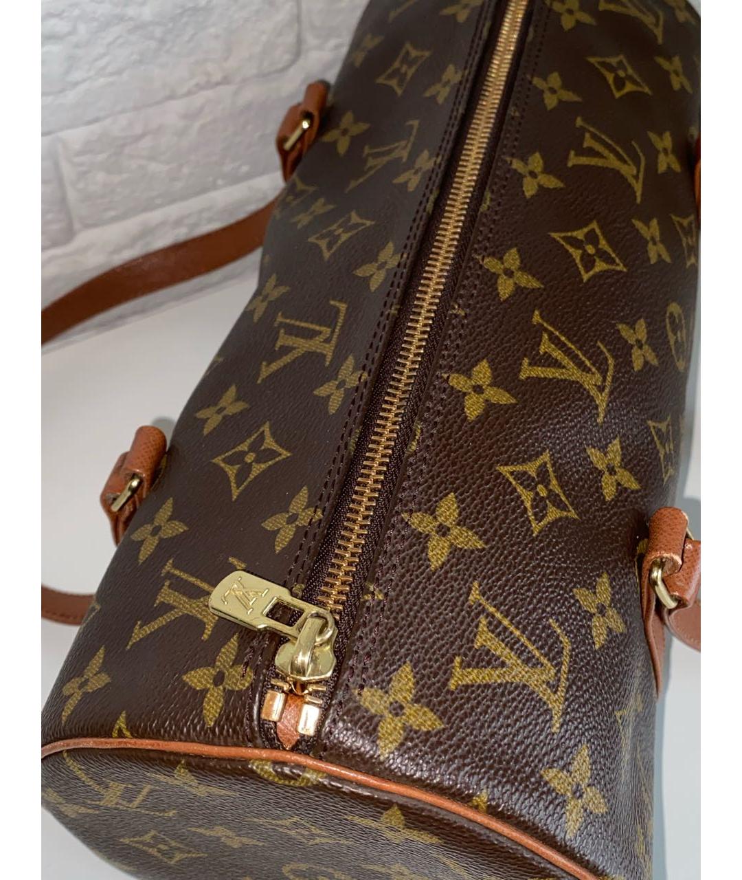 LOUIS VUITTON Коричневая сумка с короткими ручками, фото 4