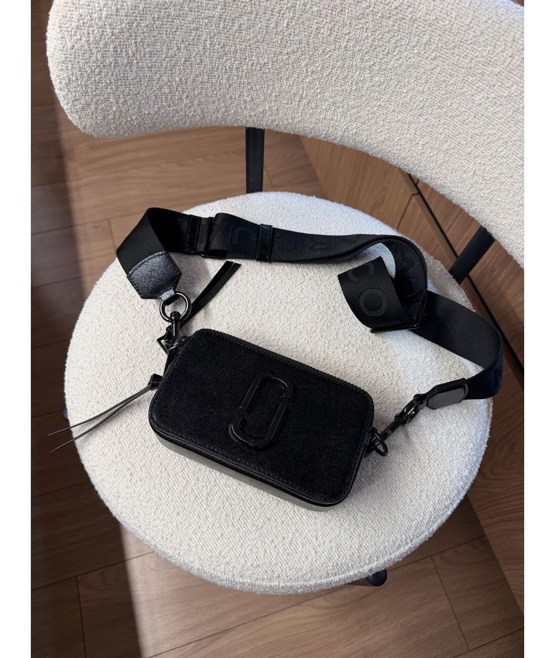 MARC JACOBS Черная кожаная сумка через плечо, фото 8