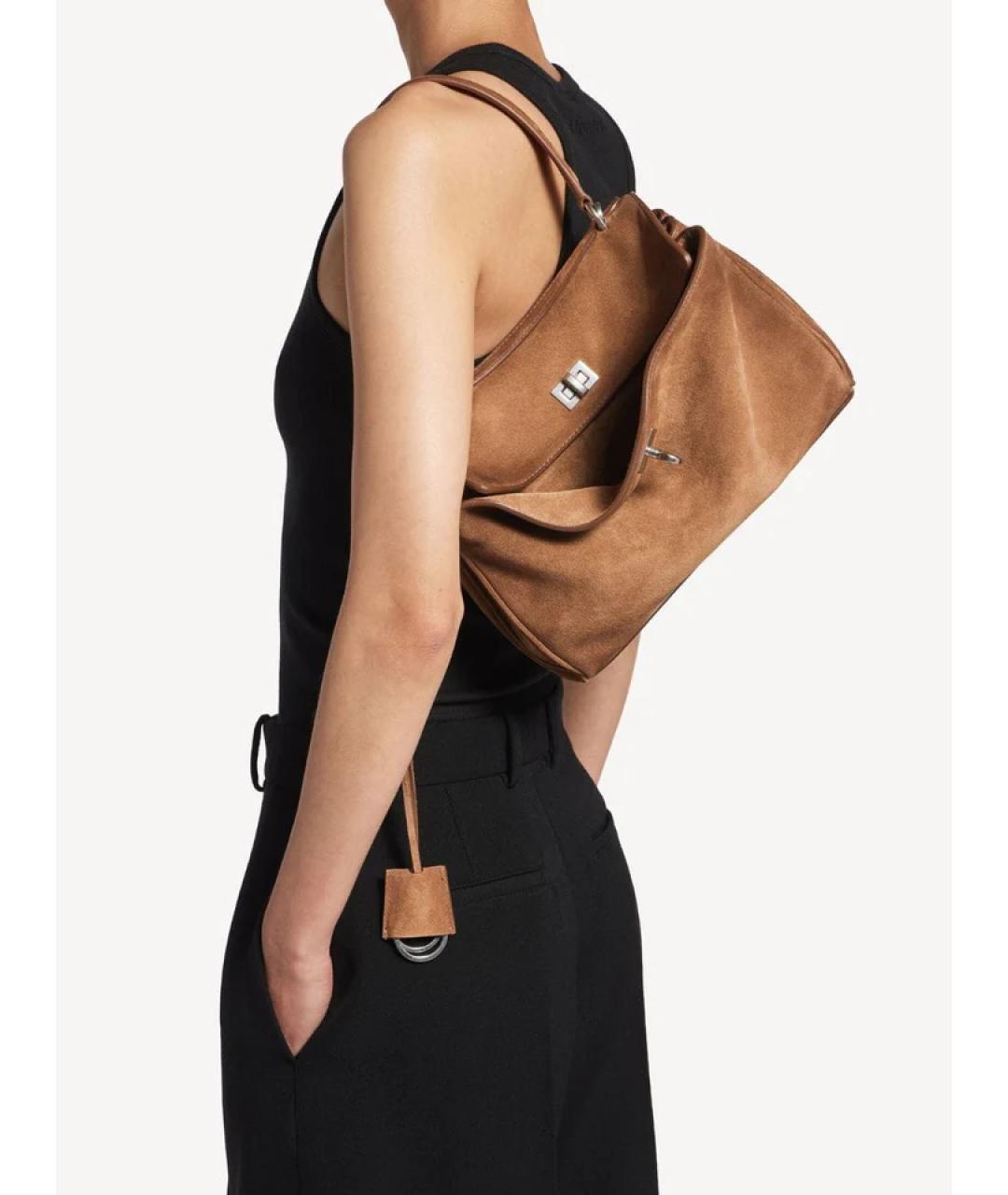 BALENCIAGA Бежевая замшевая сумка через плечо, фото 3