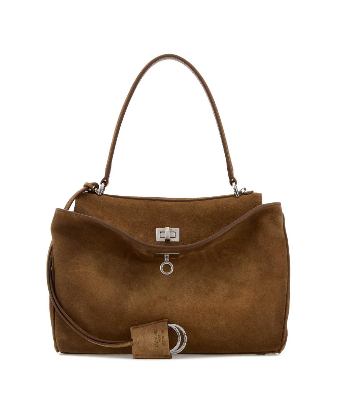 BALENCIAGA Бежевая замшевая сумка через плечо, фото 1