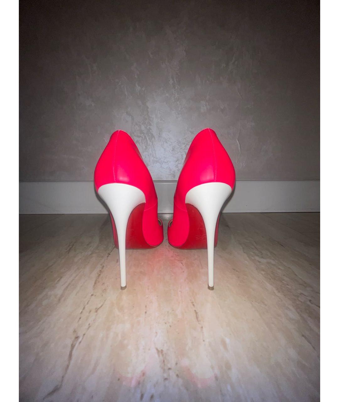 CHRISTIAN LOUBOUTIN Розовые кожаные туфли, фото 4
