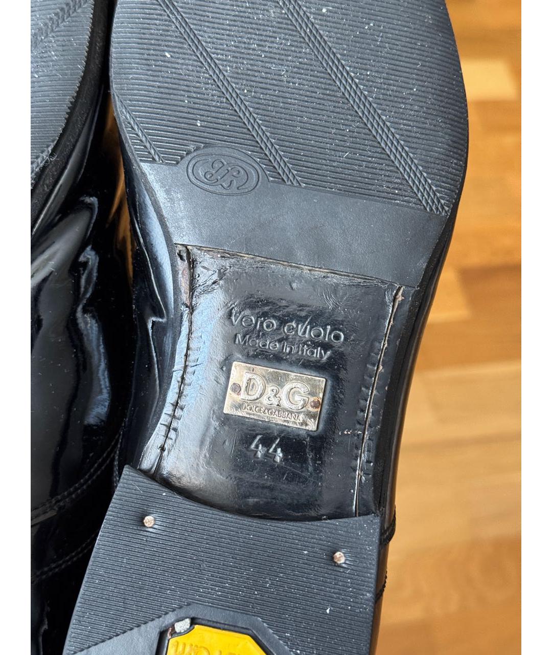 DOLCE&GABBANA Черные туфли из лакированной кожи, фото 5