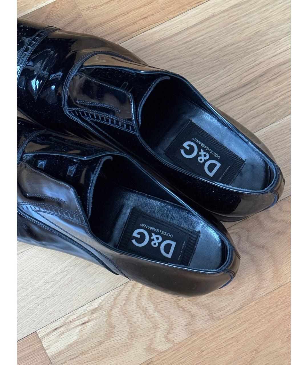 DOLCE&GABBANA Черные туфли из лакированной кожи, фото 3