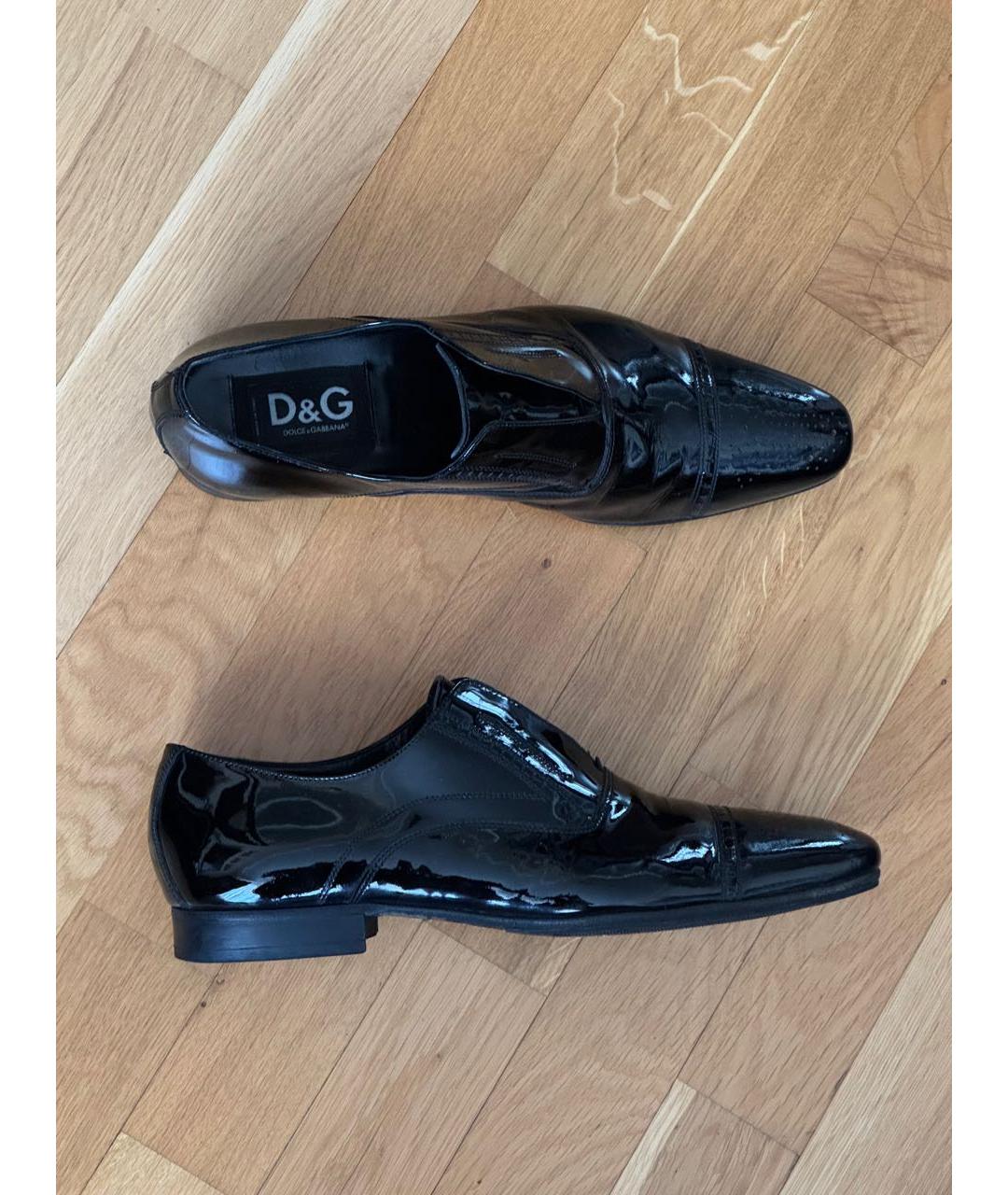 DOLCE&GABBANA Черные туфли из лакированной кожи, фото 9