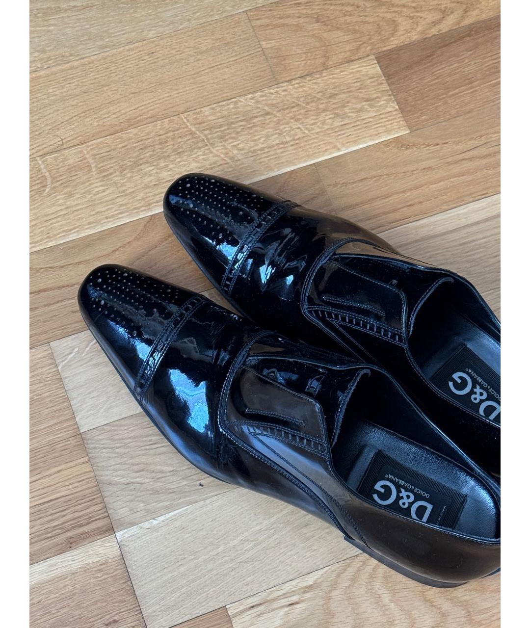 DOLCE&GABBANA Черные туфли из лакированной кожи, фото 2