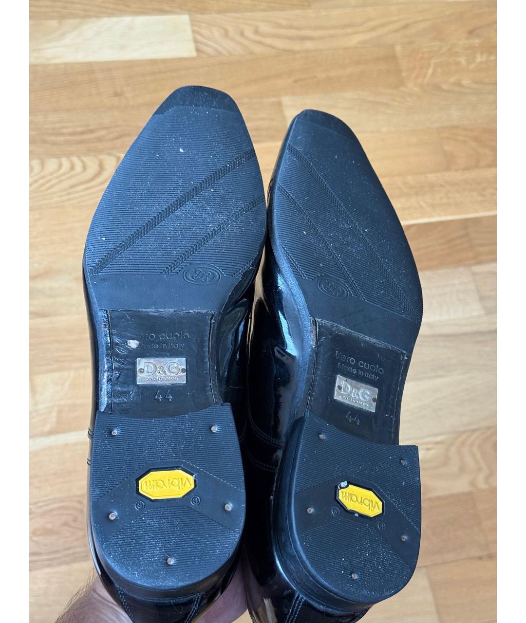 DOLCE&GABBANA Черные туфли из лакированной кожи, фото 4