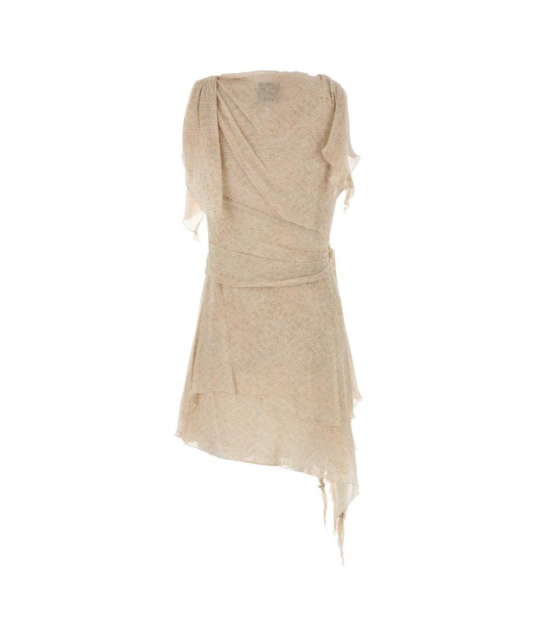 ISABEL MARANT Бежевое шелковое платье, фото 2