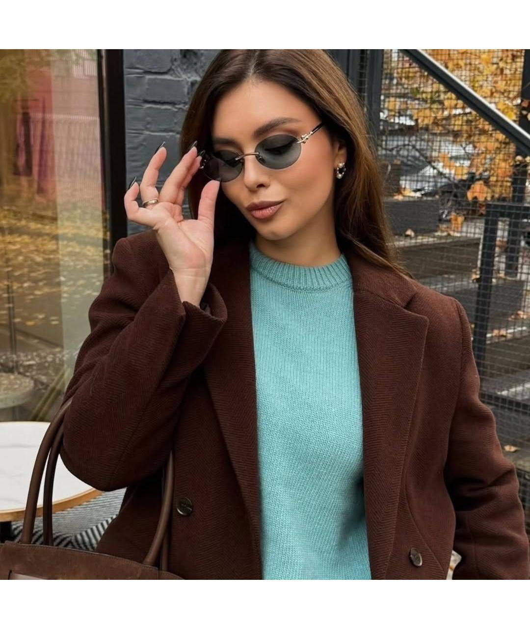 TIFFANY&CO Голубые металлические солнцезащитные очки, фото 5