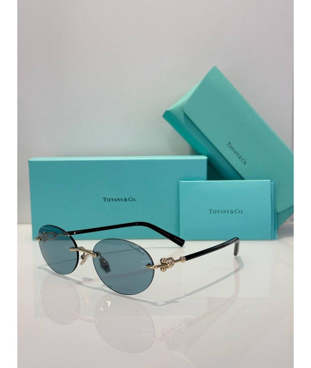 TIFFANY&CO Голубые металлические солнцезащитные очки, фото 3