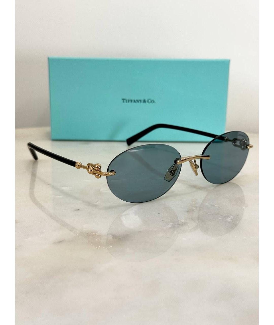 TIFFANY&CO Голубые металлические солнцезащитные очки, фото 6