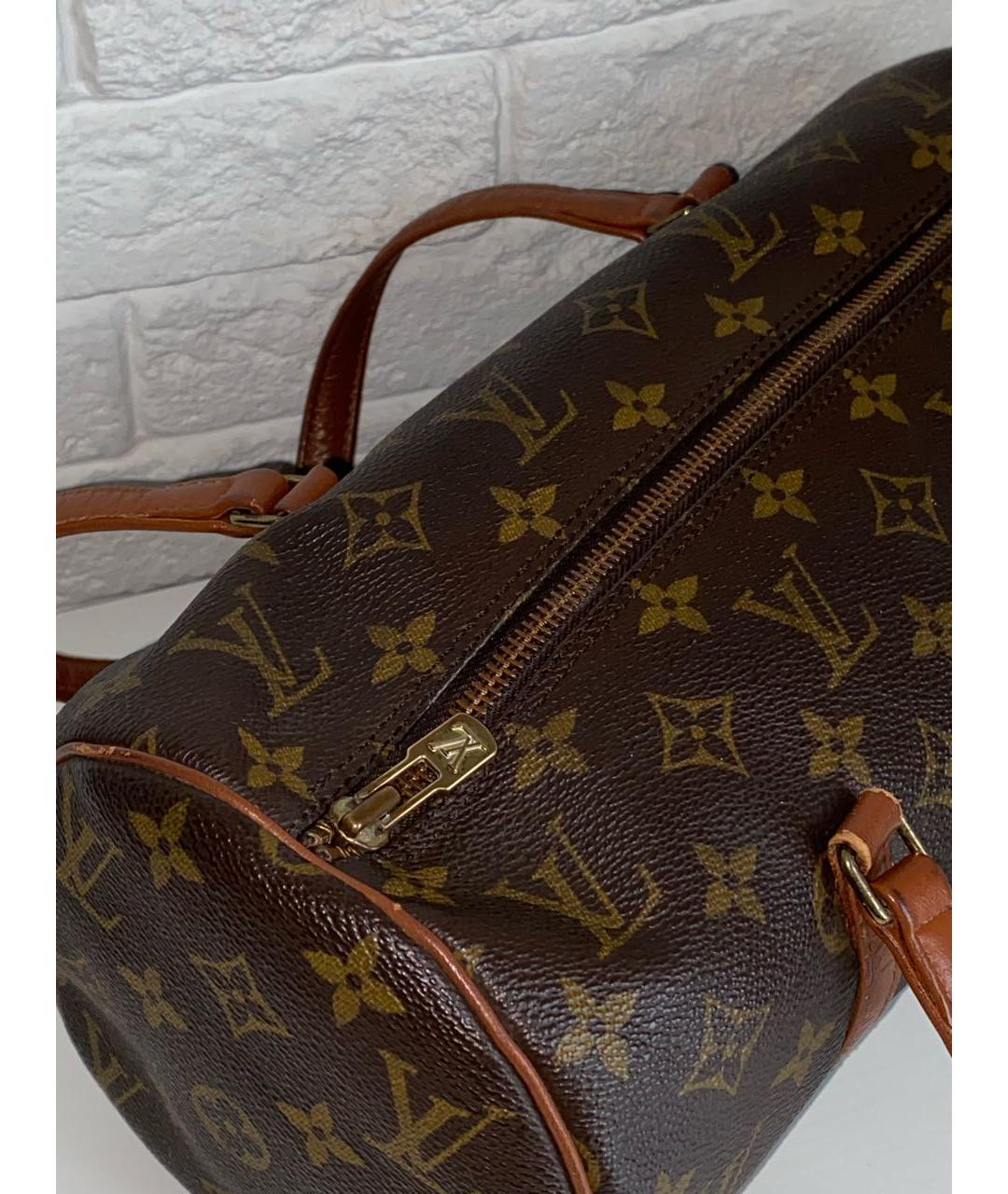 LOUIS VUITTON Коричневая сумка с короткими ручками, фото 6