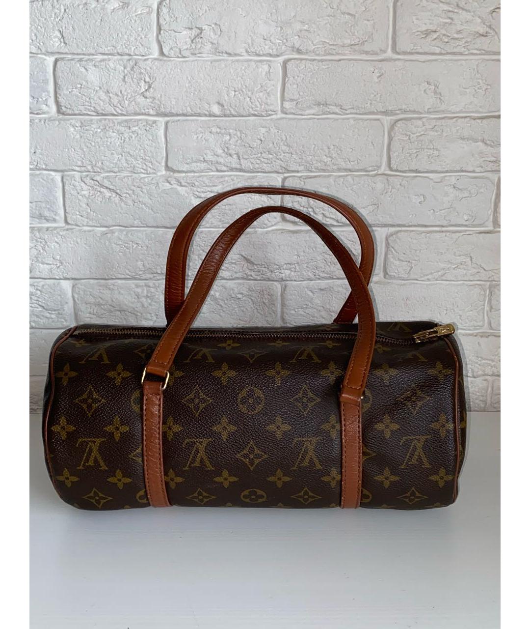 LOUIS VUITTON Коричневая сумка с короткими ручками, фото 9