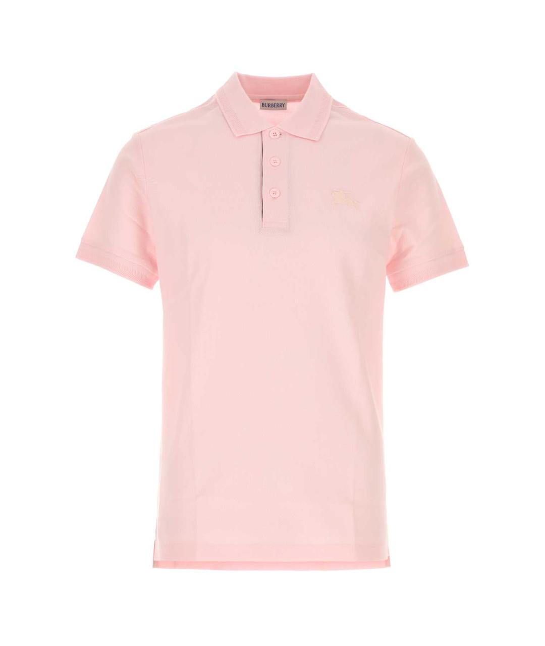 BURBERRY Розовая хлопковая футболка, фото 1