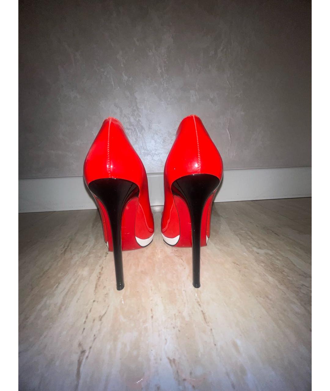 CHRISTIAN LOUBOUTIN Красные кожаные туфли, фото 4