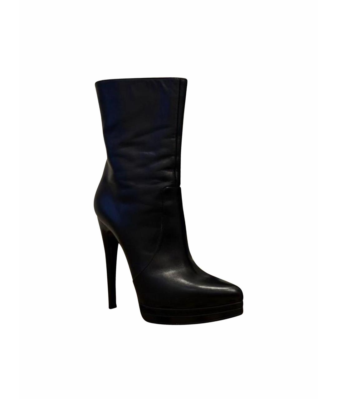 CASADEI Черные кожаные ботильоны, фото 1