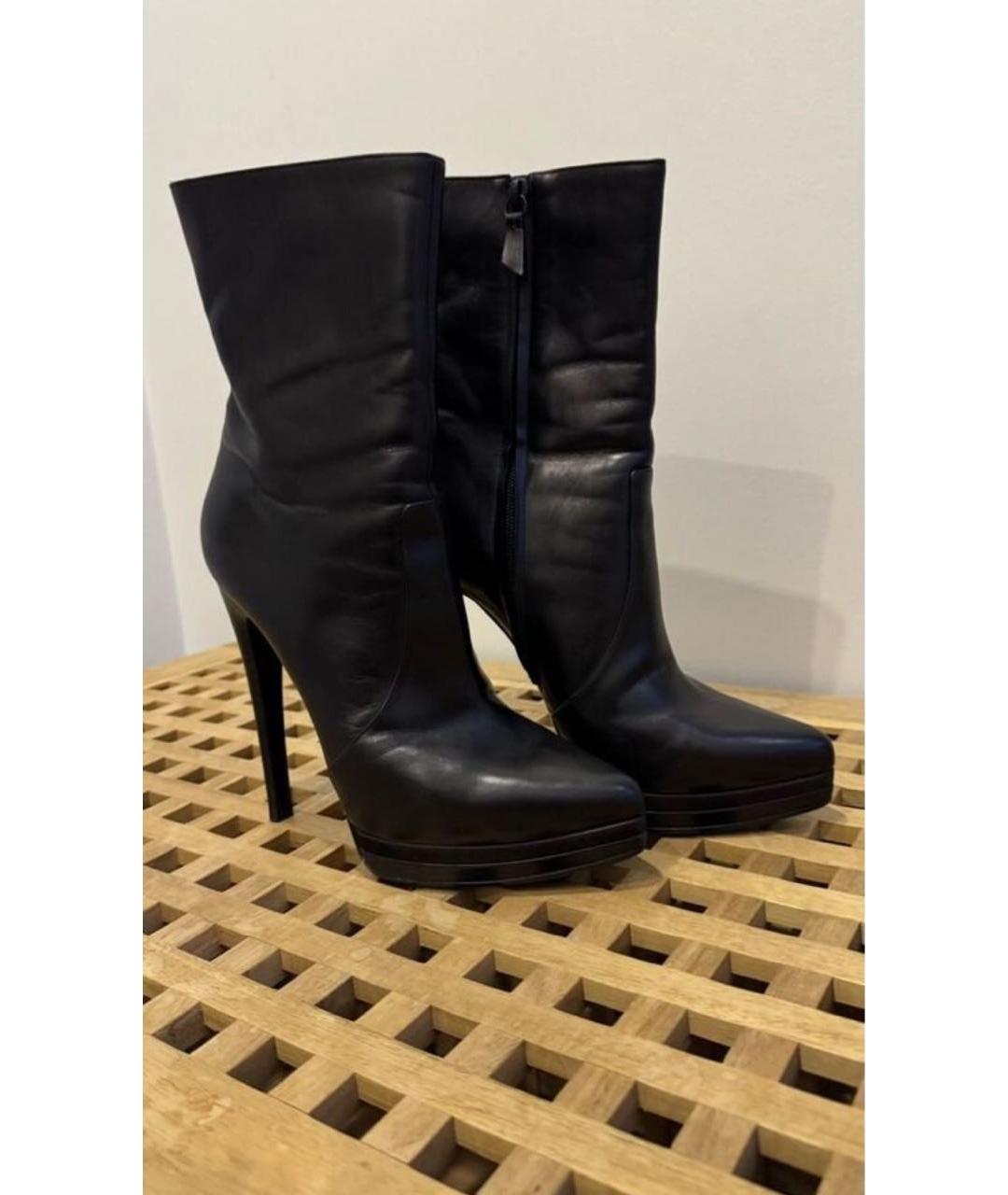 CASADEI Черные кожаные ботильоны, фото 2