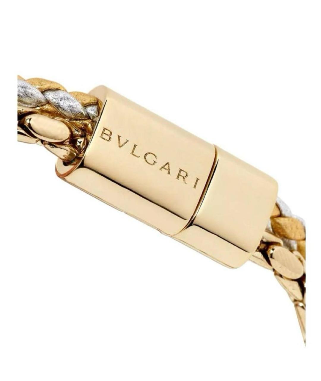 BVLGARI Бежевый кожаный браслет, фото 3