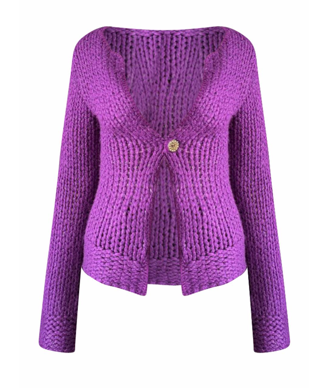 CHANEL Фиолетовый вискозный кардиган, фото 1