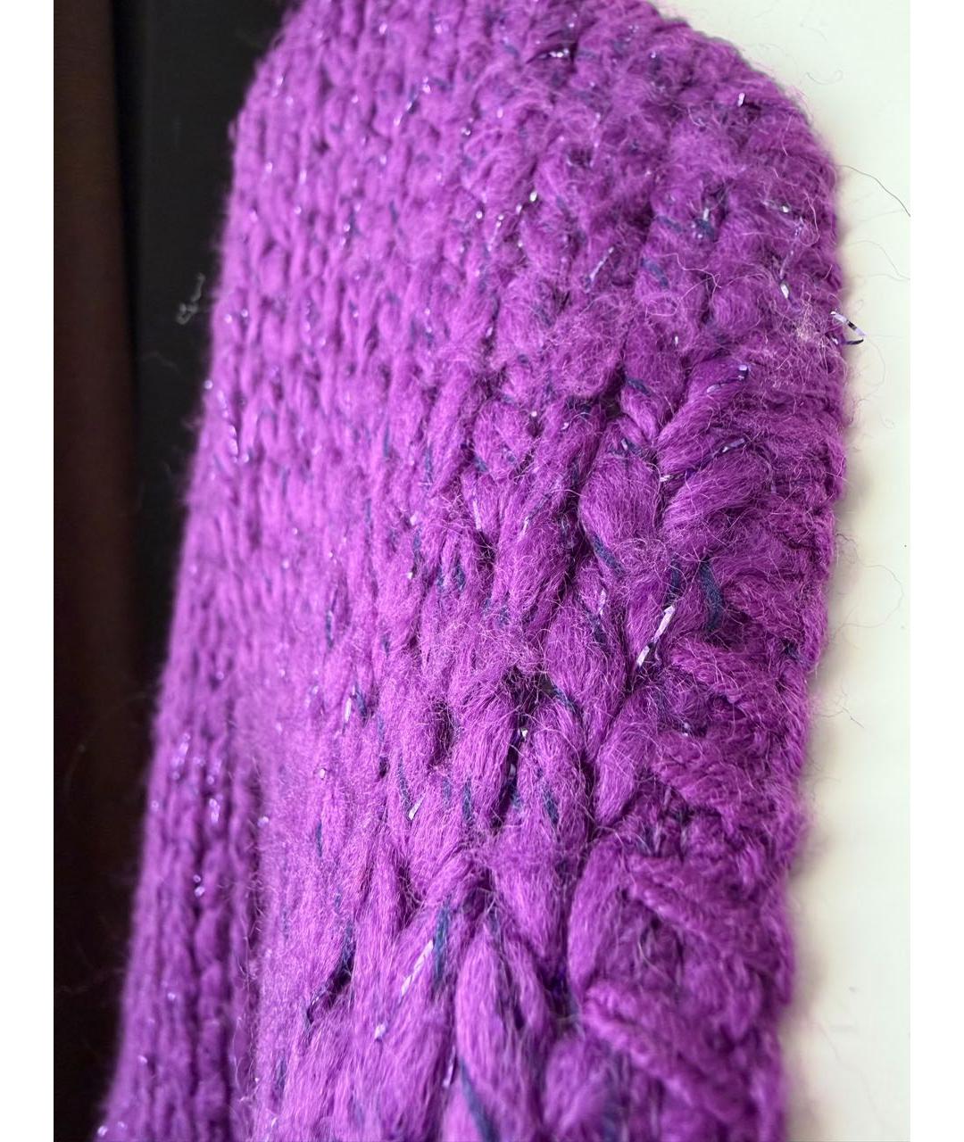 CHANEL Фиолетовый вискозный кардиган, фото 4