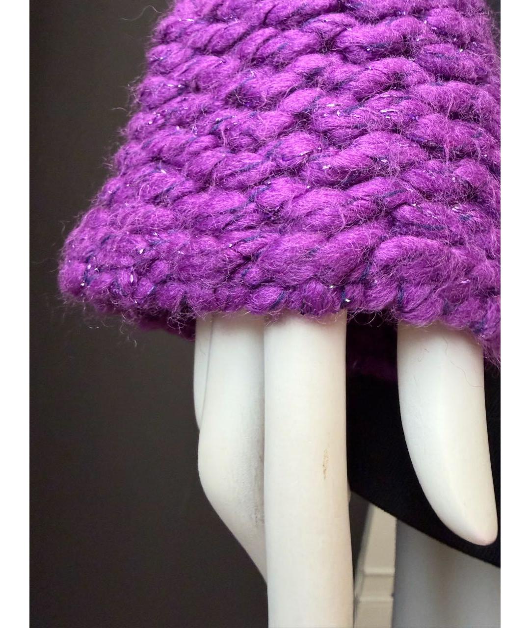 CHANEL Фиолетовый вискозный кардиган, фото 5