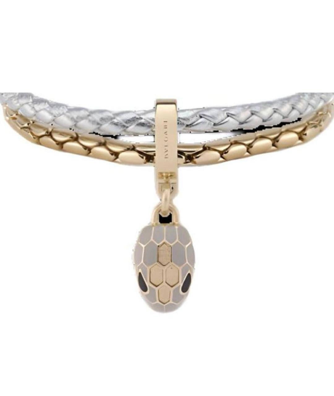 BVLGARI Серебрянный кожаный браслет, фото 2