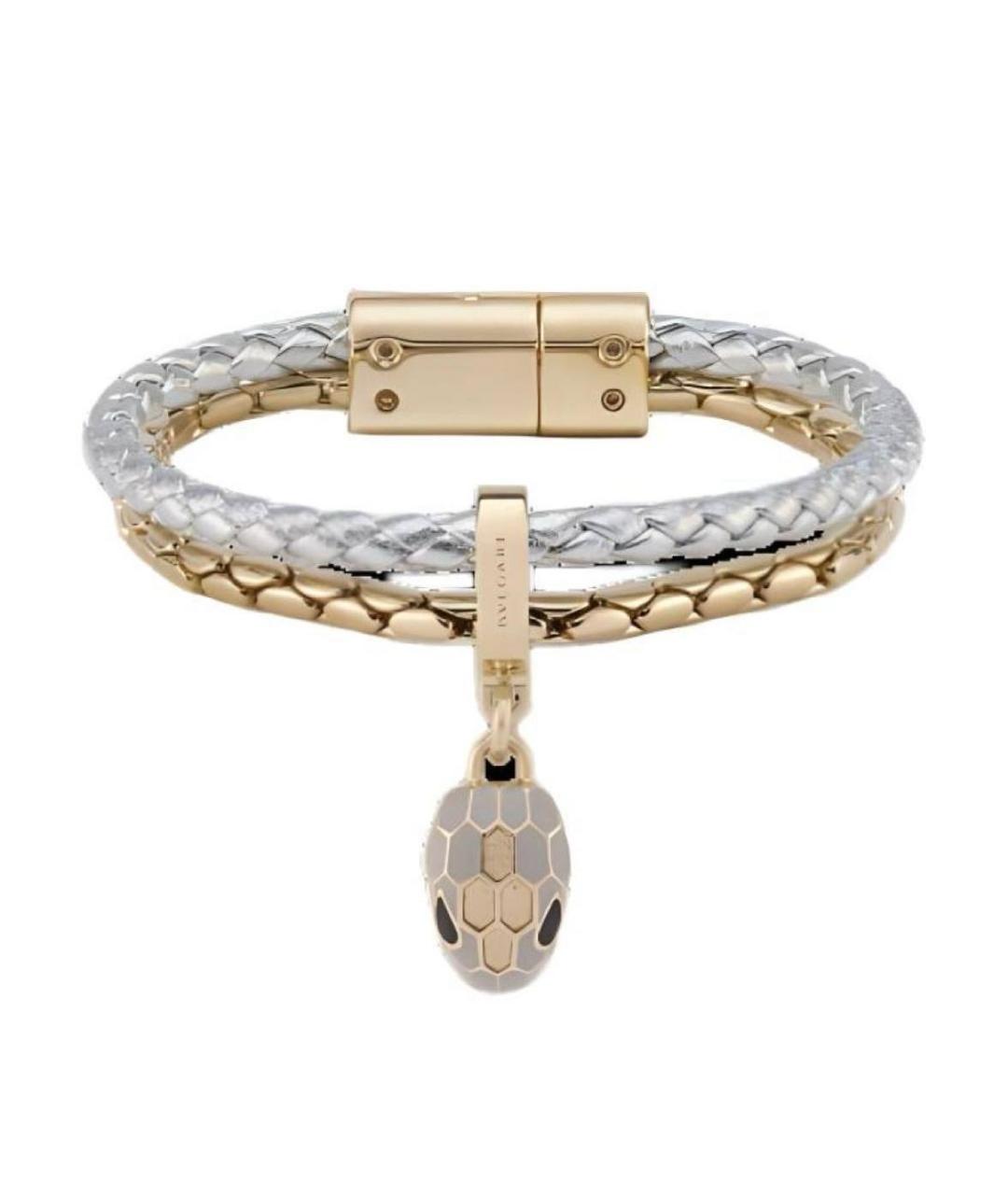 BVLGARI Серебрянный кожаный браслет, фото 1