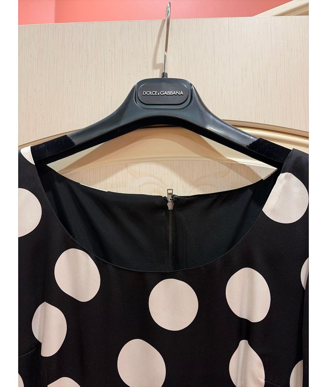 DOLCE&GABBANA Черное шелковое платье, фото 5