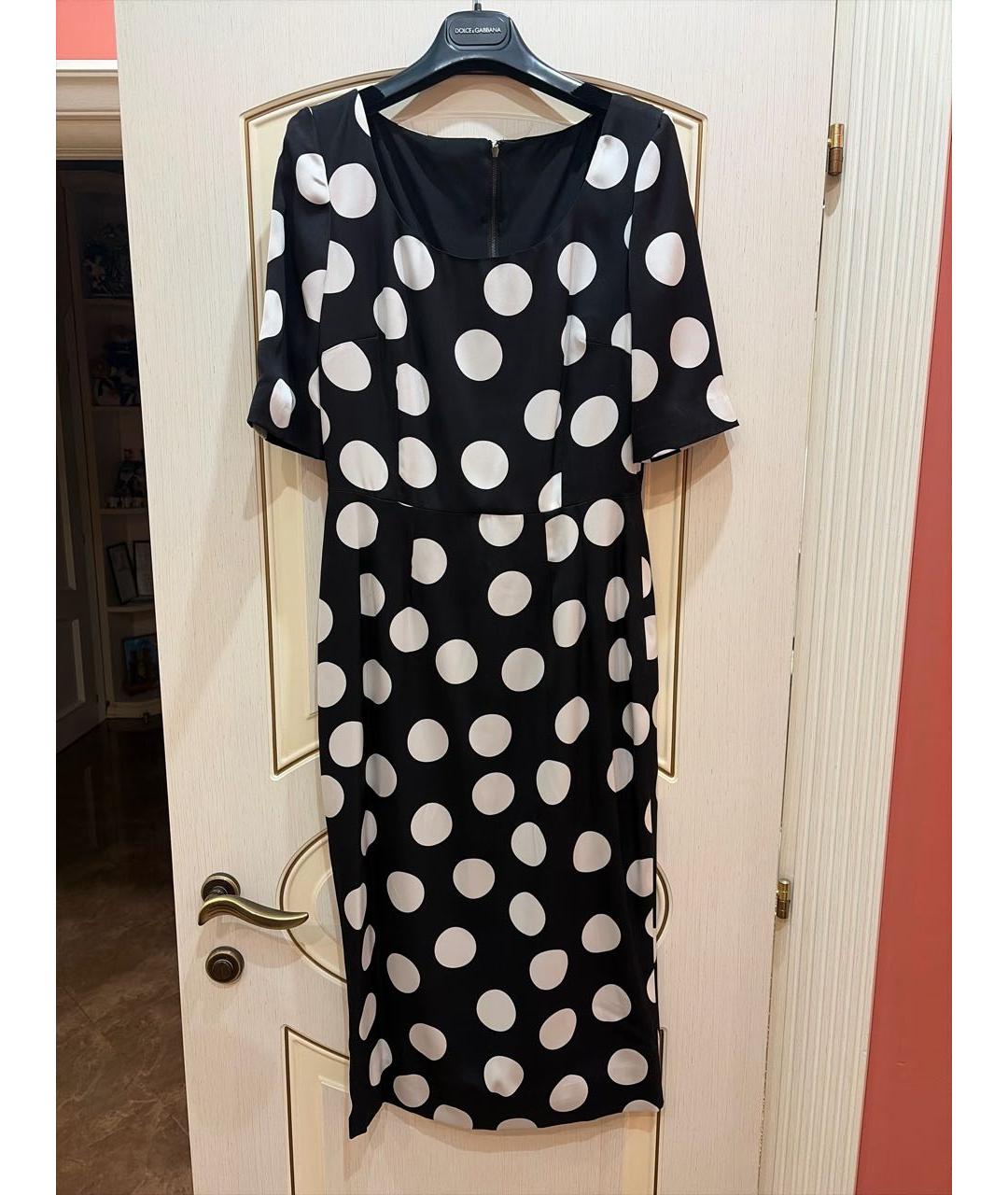 DOLCE&GABBANA Черное шелковое платье, фото 8