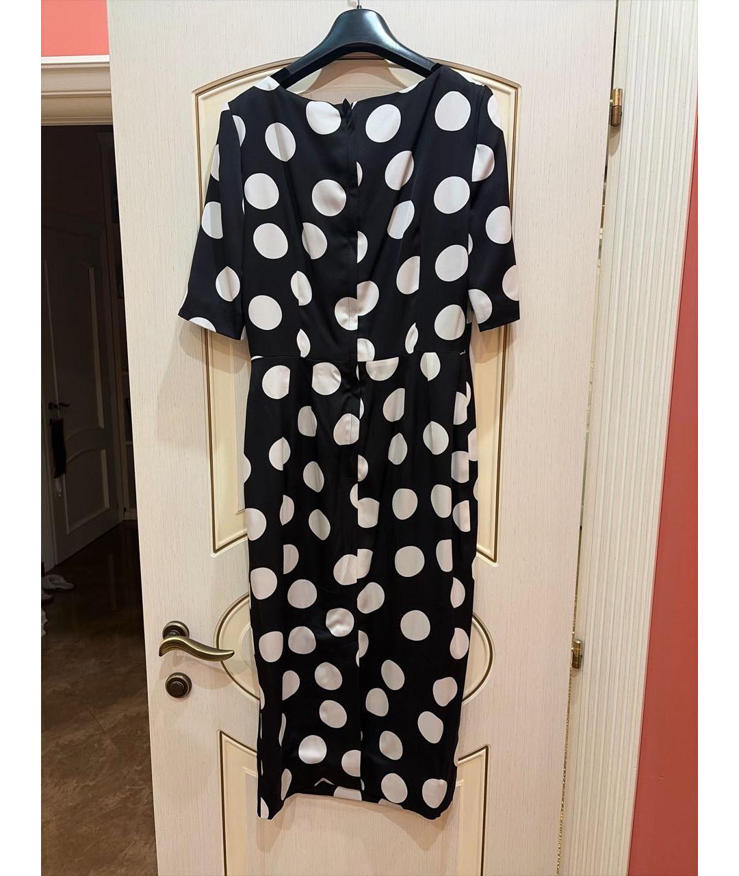 DOLCE&GABBANA Черное шелковое платье, фото 2