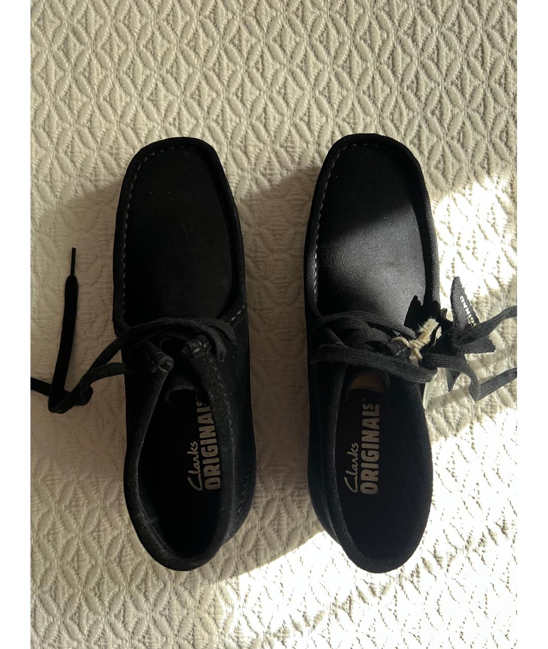 CLARKS Черные замшевые ботинки, фото 5