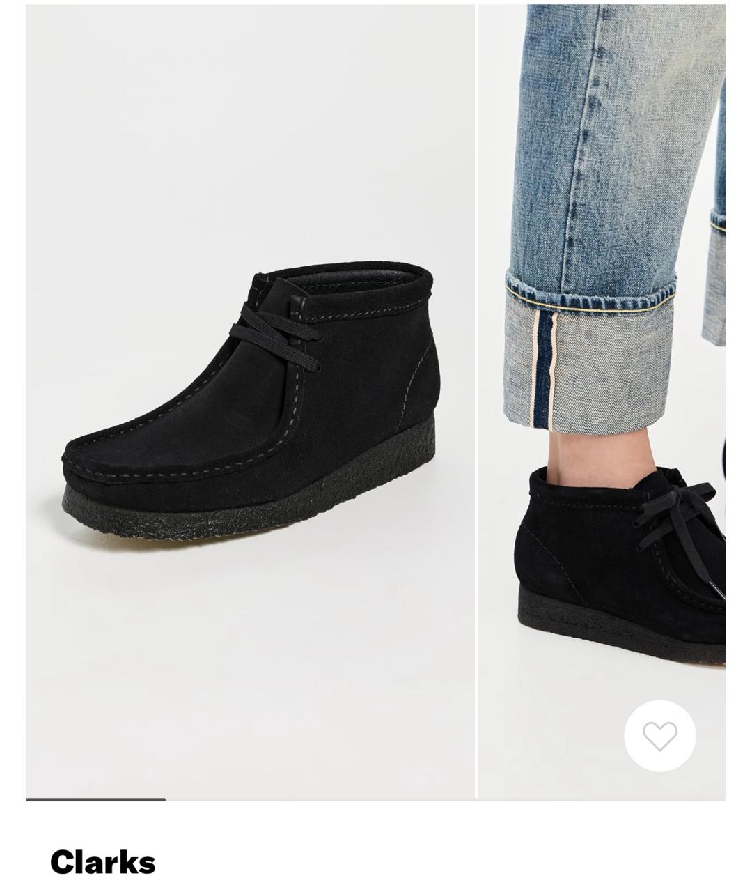 CLARKS Черные замшевые ботинки, фото 6