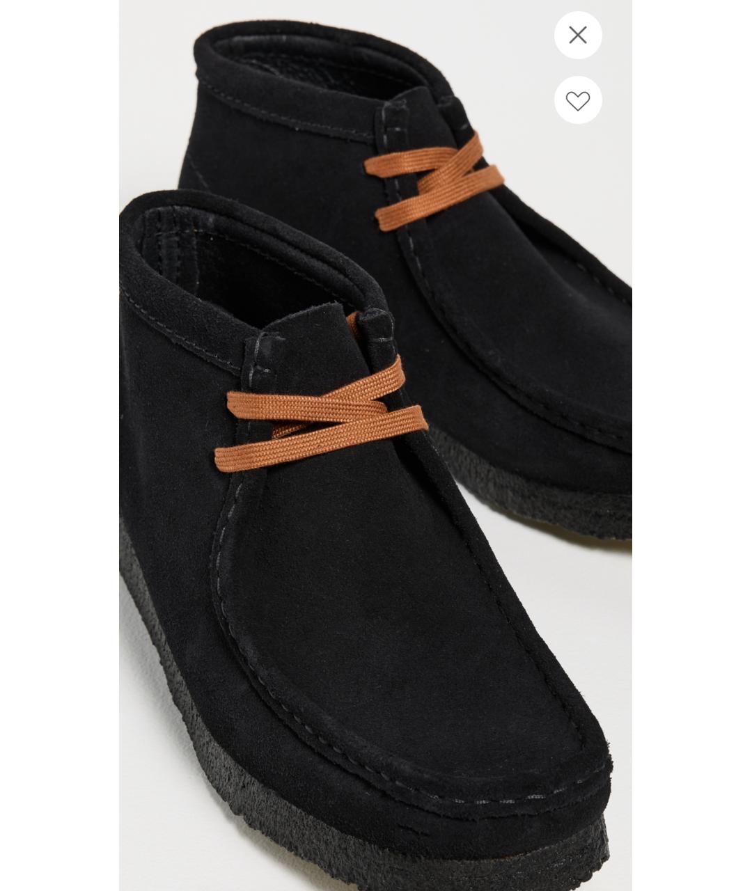 CLARKS Черные замшевые ботинки, фото 3