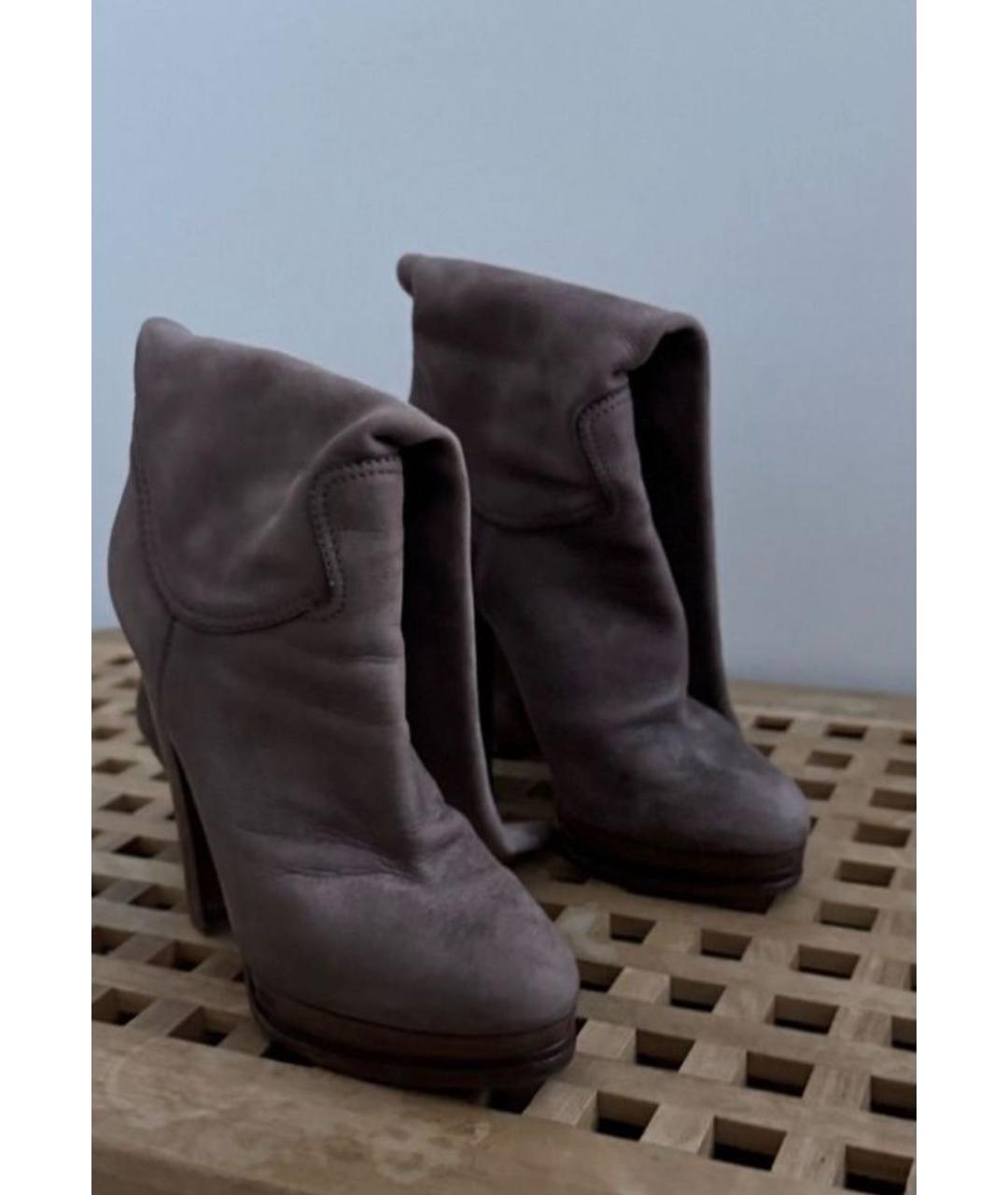 CASADEI Серые замшевые сапоги, фото 2