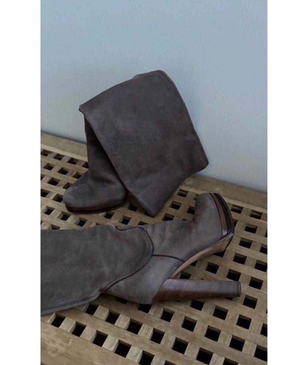 CASADEI Серые замшевые сапоги, фото 3