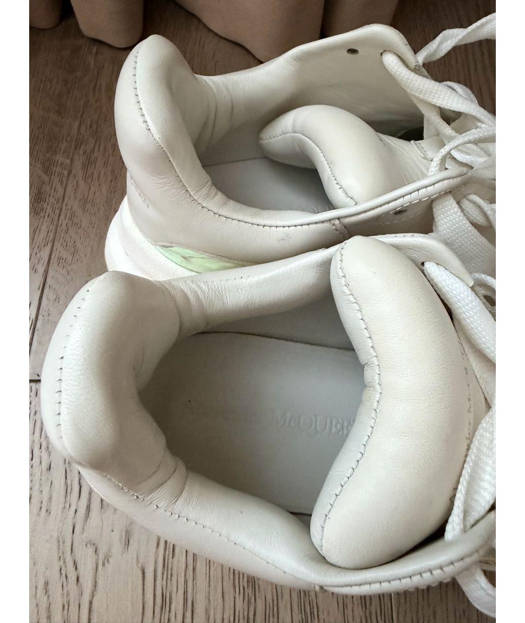 ALEXANDER MCQUEEN Белые кожаные кроссовки, фото 7