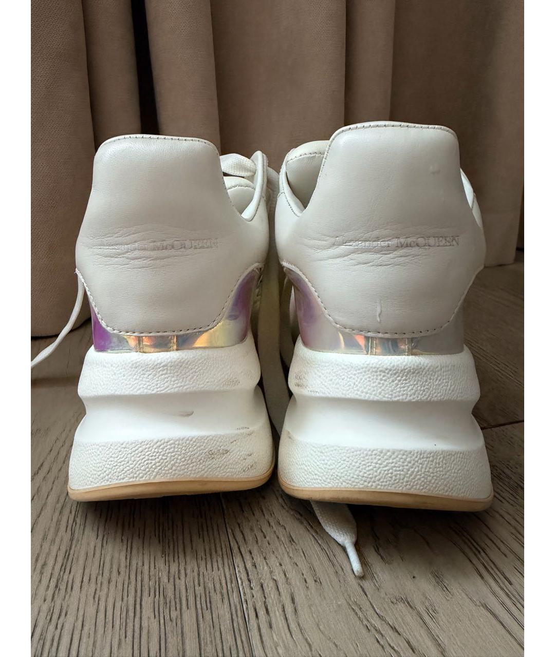 ALEXANDER MCQUEEN Белые кожаные кроссовки, фото 5