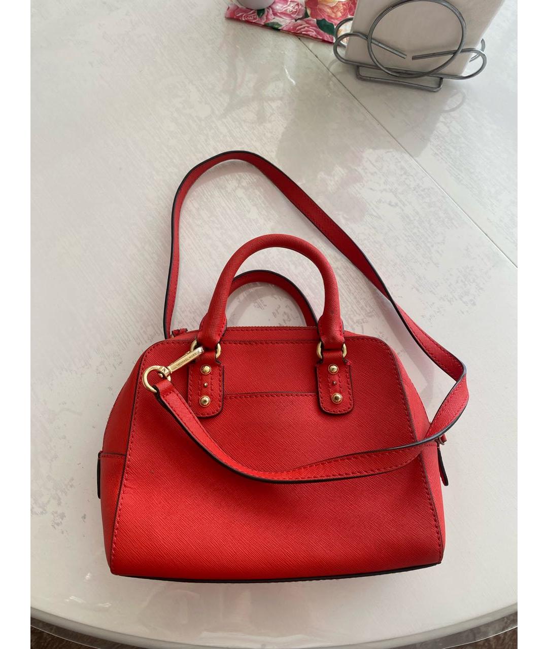 MICHAEL KORS Красная сумка через плечо из искусственной кожи, фото 3