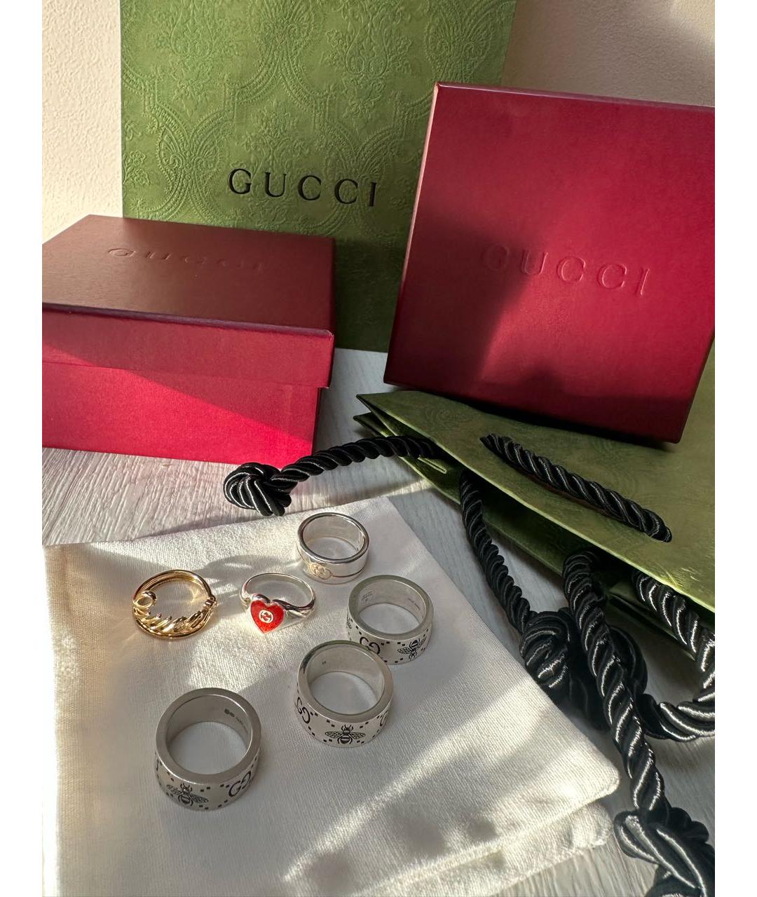 GUCCI Серебряное серебряное кольцо, фото 6