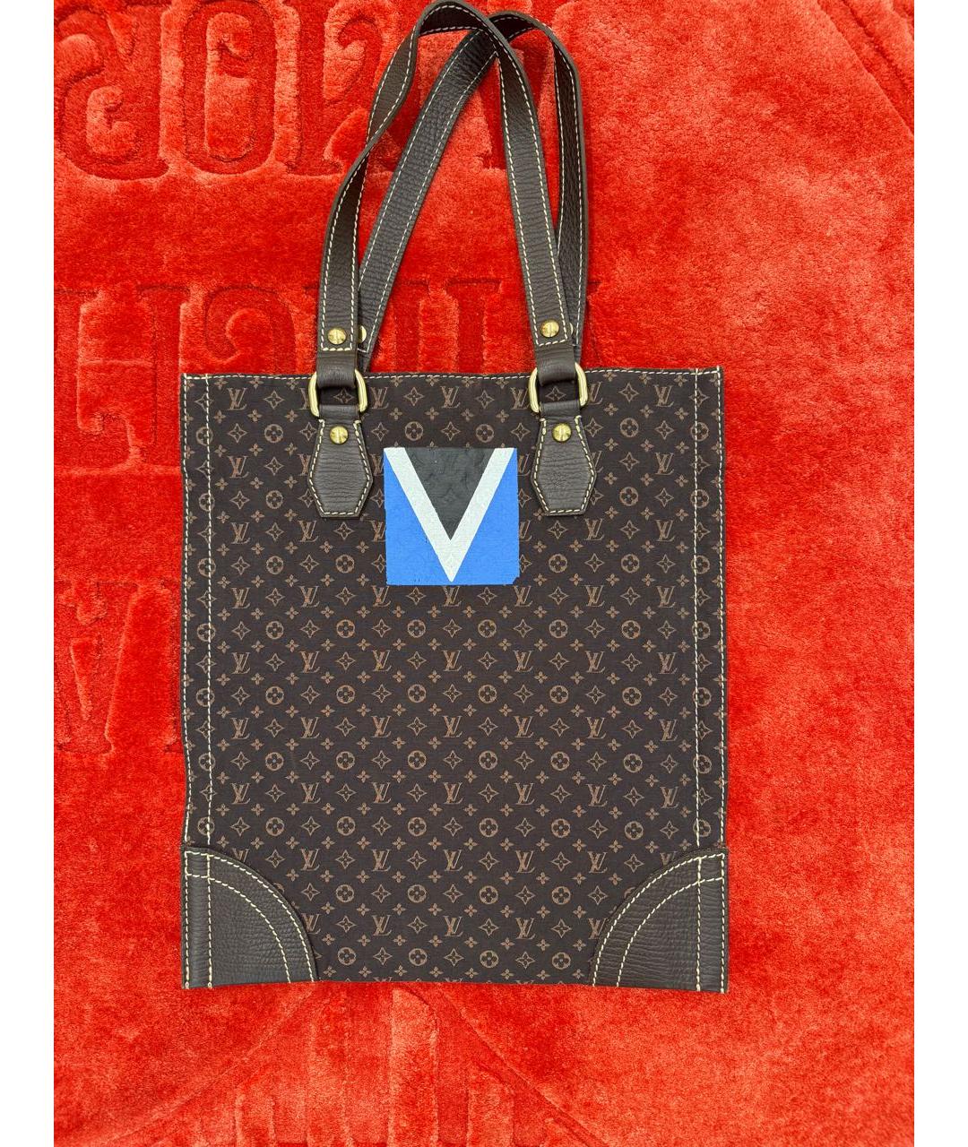 LOUIS VUITTON Коричневая сумка с короткими ручками, фото 7