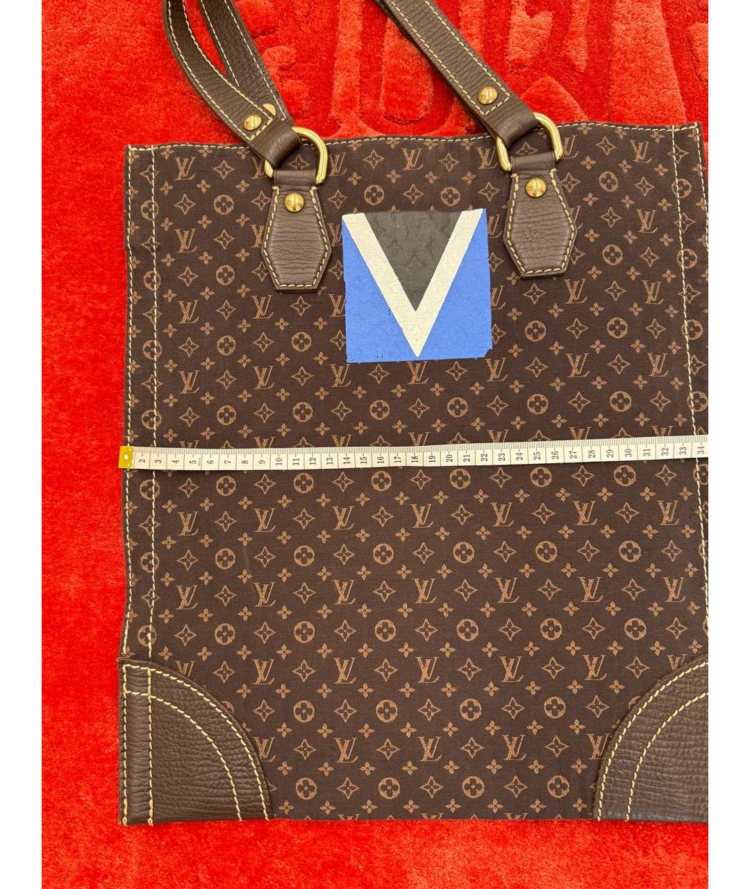 LOUIS VUITTON Коричневая сумка с короткими ручками, фото 5