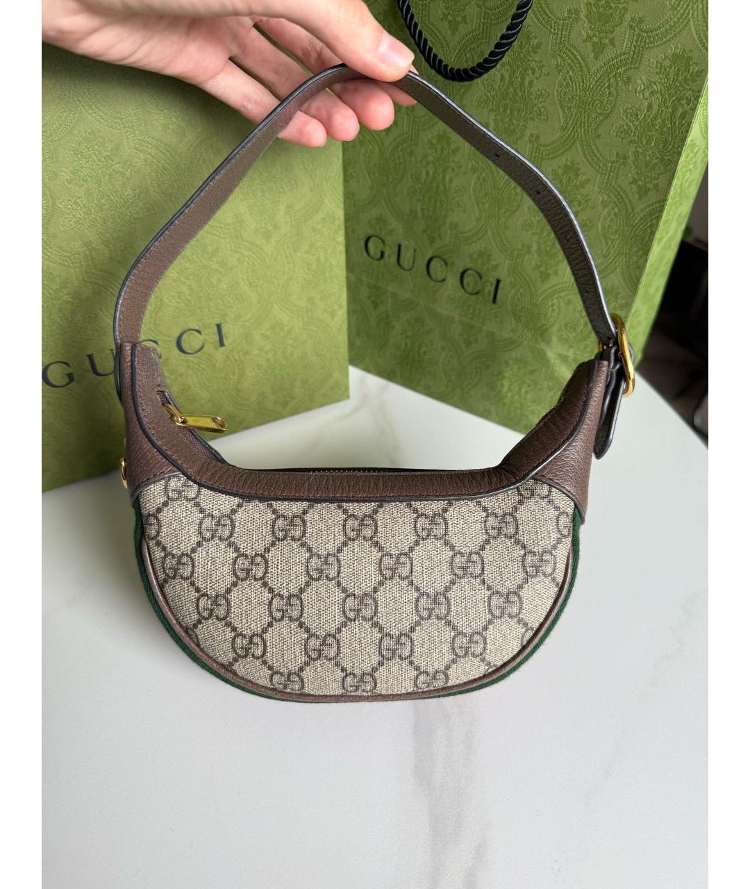 GUCCI Коричневая сумка с короткими ручками, фото 7