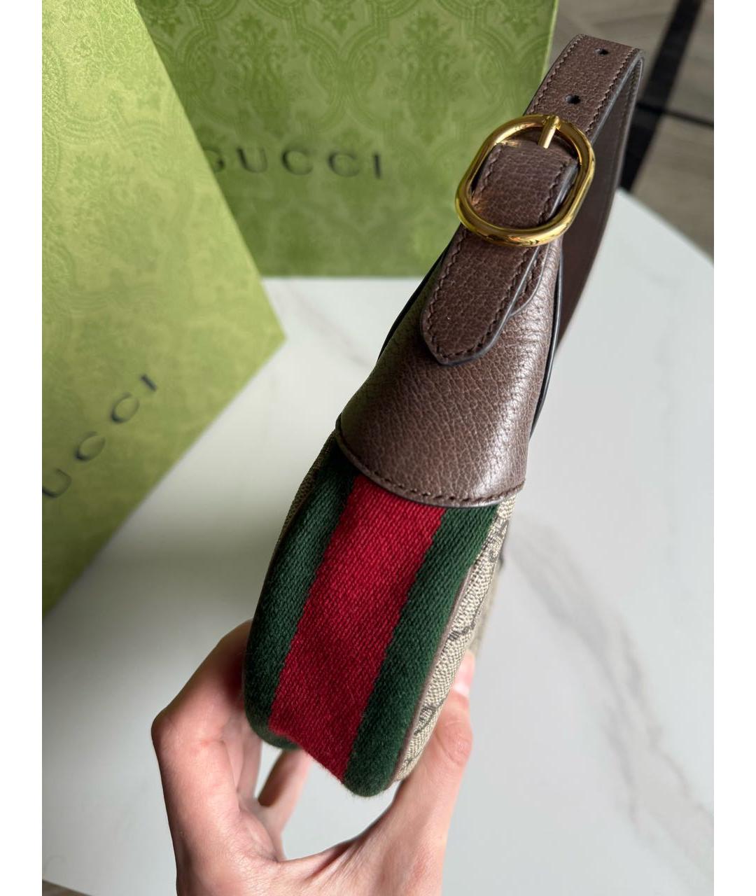 GUCCI Коричневая сумка с короткими ручками, фото 5