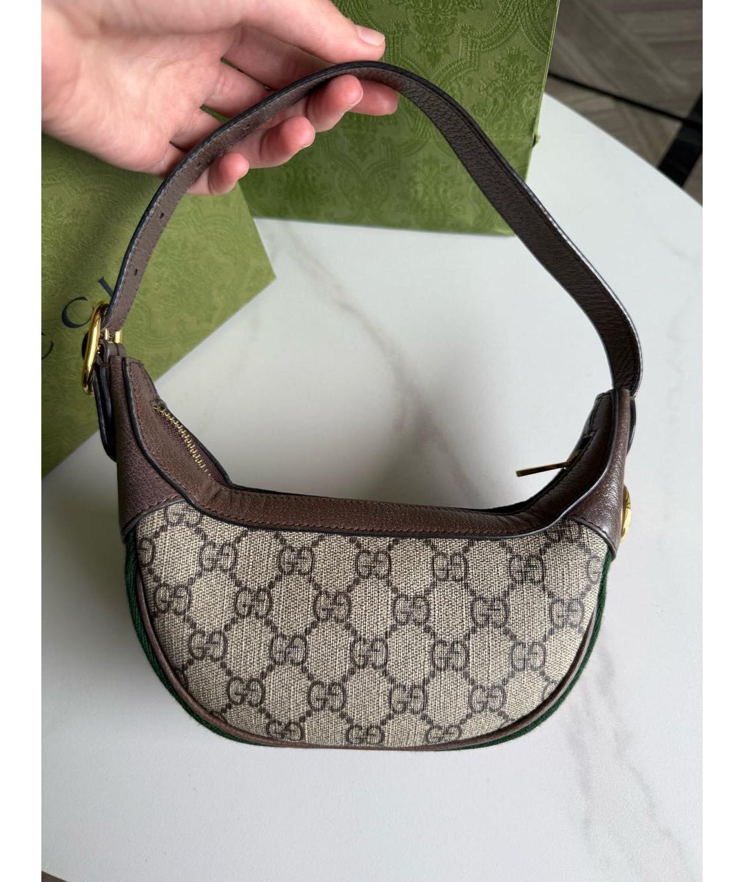 GUCCI Коричневая сумка с короткими ручками, фото 3