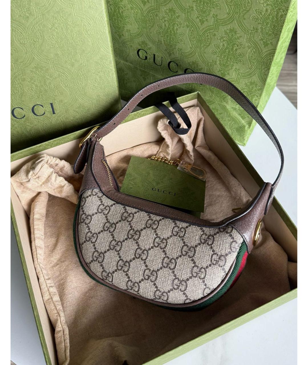 GUCCI Коричневая сумка с короткими ручками, фото 2