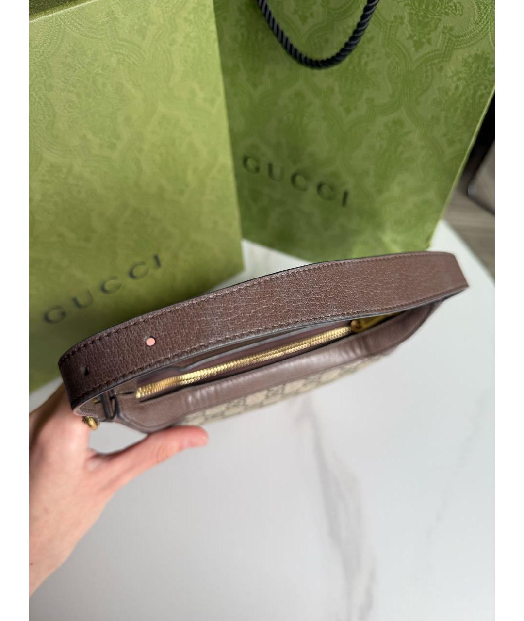 GUCCI Коричневая сумка с короткими ручками, фото 8